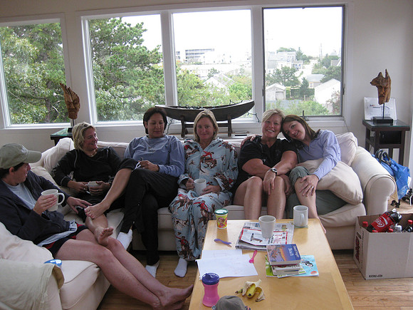 Sunday morning. Check out Susan's cowboy pjs.