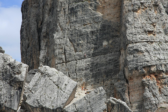 Climbers on one of the Torre. Can you spot them?