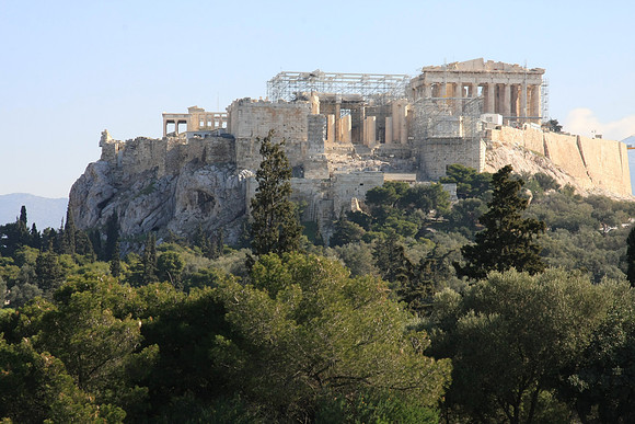 That is the entrance to the Acropolis - closed today, but we would go tomorrow