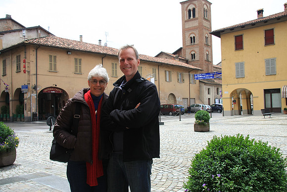 Cherasco's main piazza