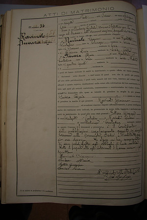 Ceva - Giacomo and Maria's wedding record. Mark's great grand parents.