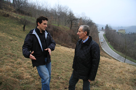 The road below, the house in the background at right is also in the Bottero family.