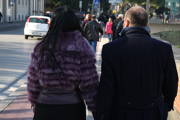 Fuzzy Purple Stroller