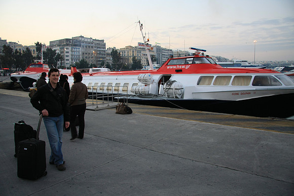 Hydrofoil we took from Athens to Hydra - 1.5 hours - like airplane seating inside, very smooth