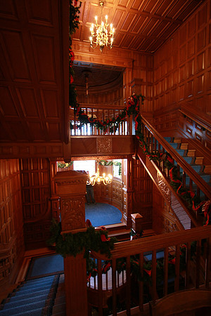 Stairs with southern (US) white oak panels.