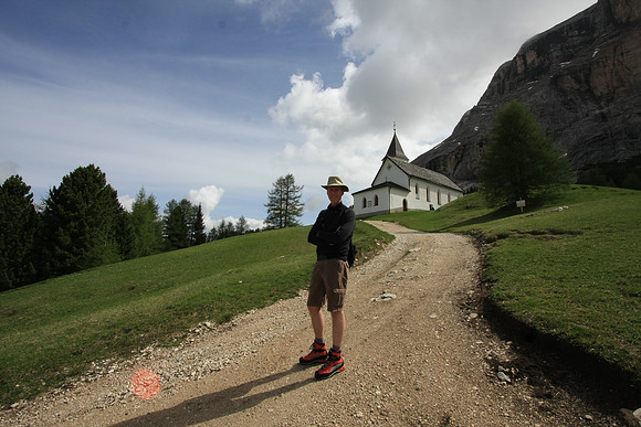Mark with Santa Croce in the background