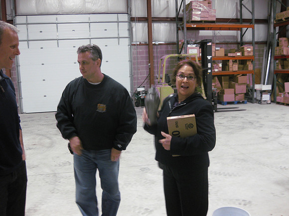 At ICC headquarters. One of the head honchos Scott and sometimes product tester, Maria.