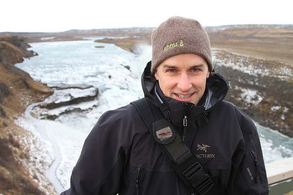 Marc in front of Gullfoss.