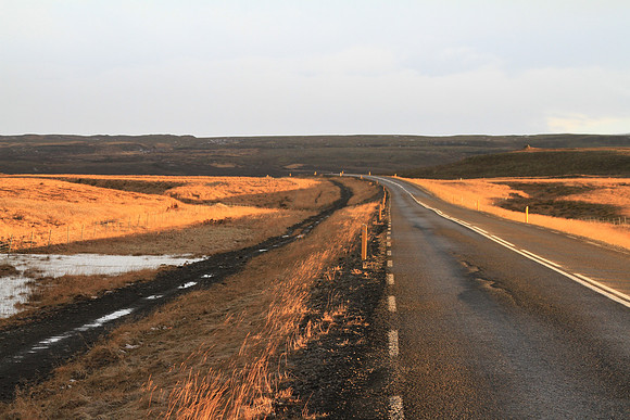 Driving through Brú - farmstead.
