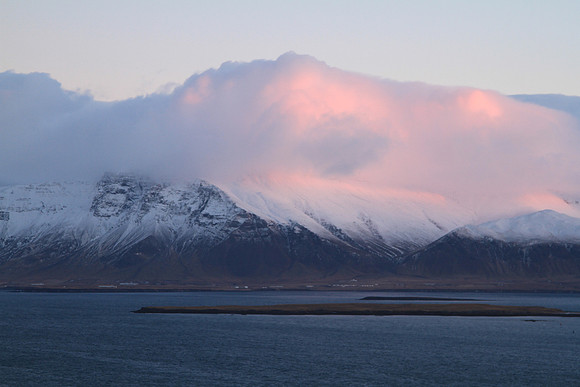 Looking north from Reykjavik.