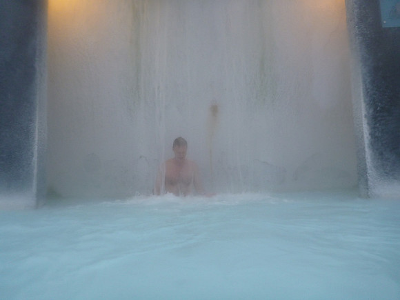 Hot waterfall.
