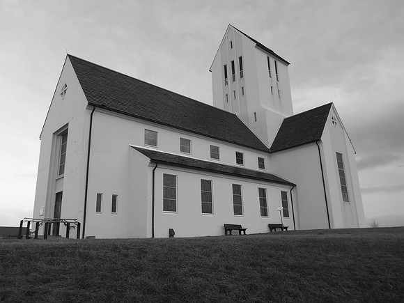 Skalholt - on our way to Gullfoss. This was a major center of learning in Iceland. Catholic church.