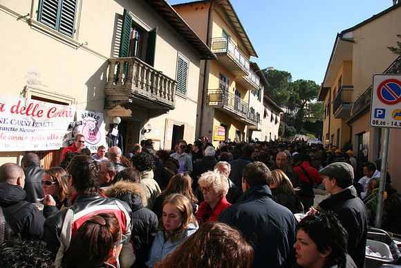 Just one street for the festival, 10 Euro donation to eat all you want