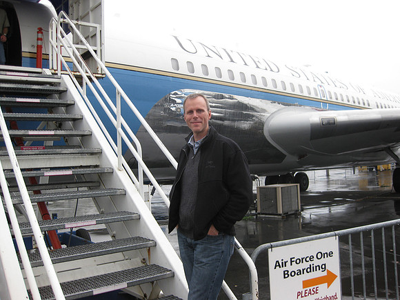 Mark and Air Force One at the Museum of Flight