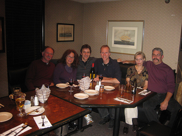Dinner at a restaurant.