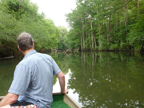 Phil gives a river tour.