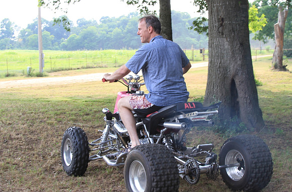 Mark on Ali's quad.