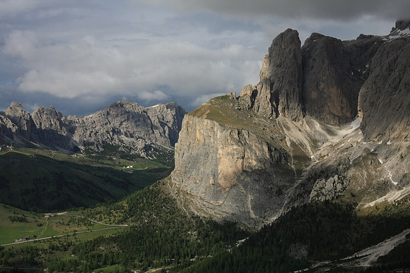 Gruppo Sella in light and shadow.