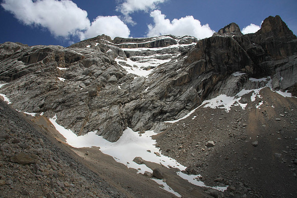 Glance back up to Fanes-Senes-Braies park. We'll get up there one way or another!