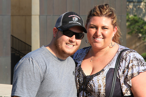 Dave and Ali at the Memorial (outdoor part).