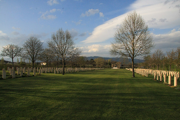 The British cemetery honors those who fought in WWII