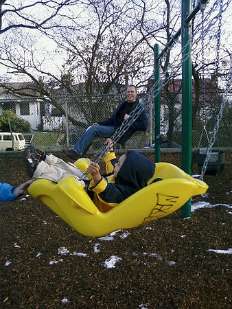 Mark teaches basic swinging skills.