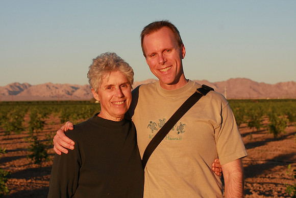 Marianne and Mark with the Chocolate Mountains