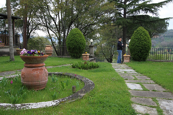 Front lawn of Casa Volpi in Arezzo - where we stayed