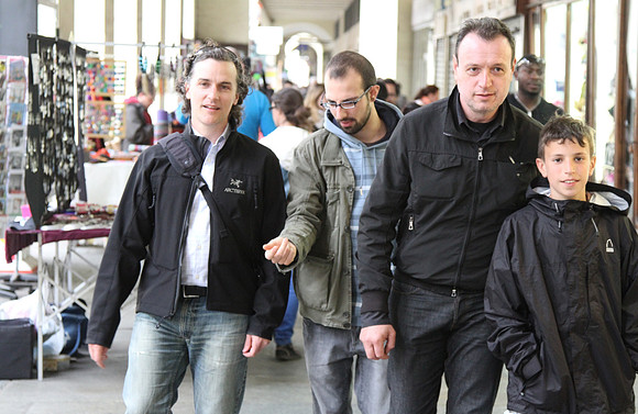 Walking the porticoes of Torino with Franceso now in the mix.