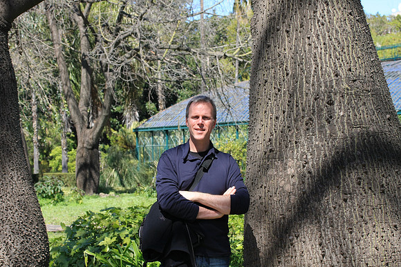 Mark near a thorny trunk