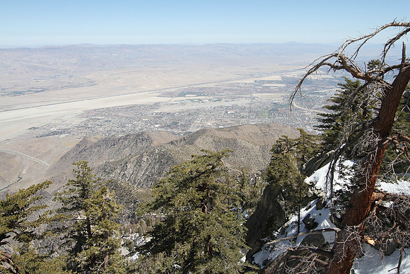 At the top, looking northeast toward Palm Springs.