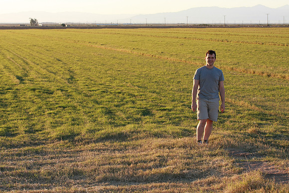 Field of Bermuda Grass Looking West