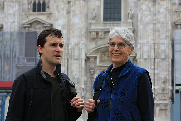 In front of the Duomo in Milan