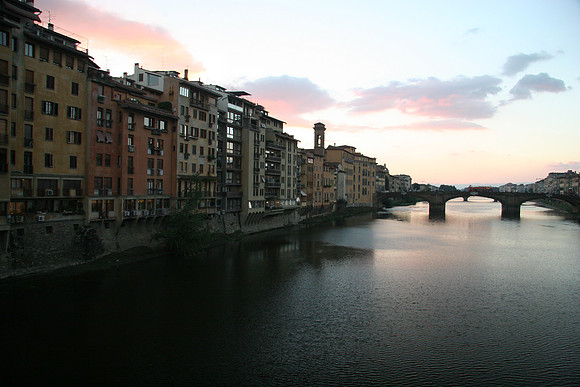 The Arno Looking West from the Ponte Vecchio