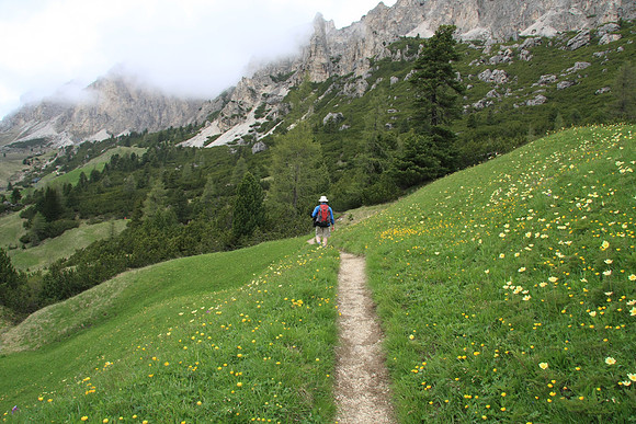 We are going to hike up over this range.