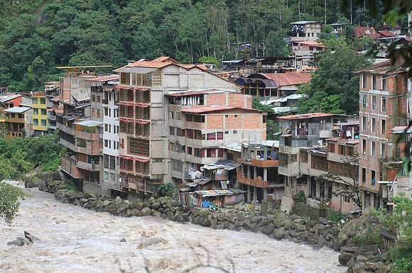Machu Picchu Pueblo from Inkaterra Hotel.