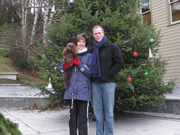 In Port Townsend: Kerri, Mark and Truffle.