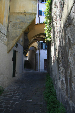 Famed arches of via del Canneto and...