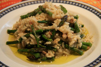 Risotto and Asparagus - at Home