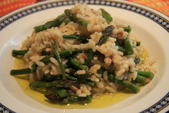 Risotto and Asparagus - at Home