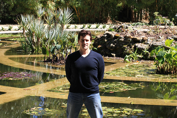 Marc in front of Aquarium