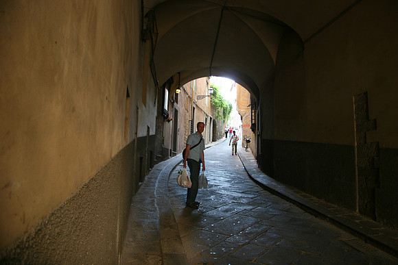 In the tunnel