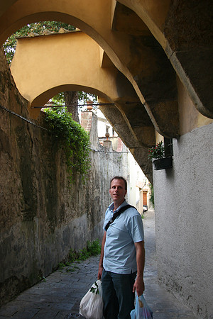 Under some arches near our house