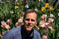 Closeup of Mark in the Iris Garden