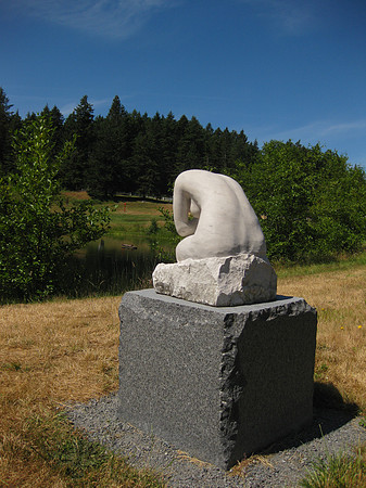 Interesting sculpture in this park.