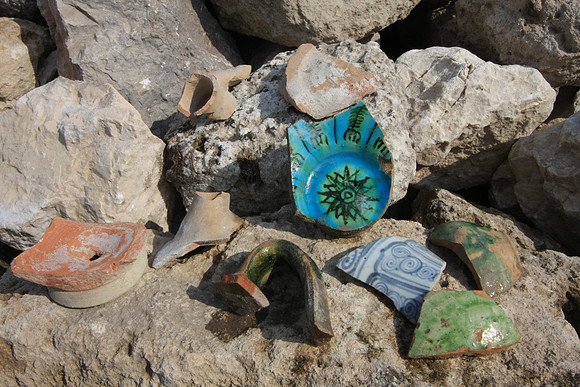 Pottery shards we found - probably from 1100 AD based on what we saw in the museum later.