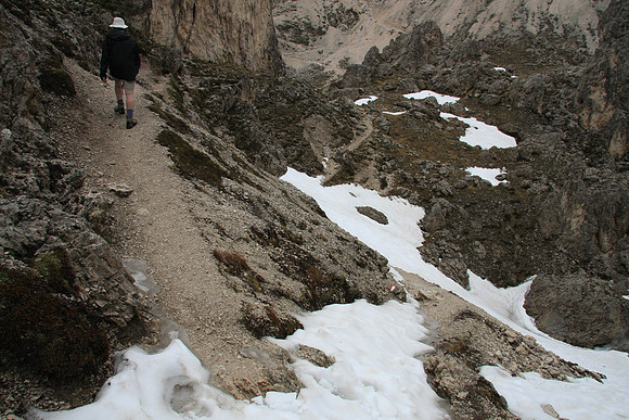 Still snow left in spots.