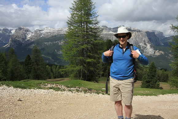 Marc at the top of the lift, Santa Croce.