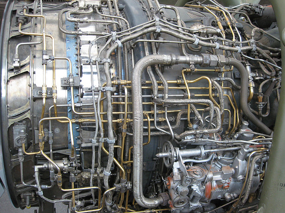 Side of J58 P&W engine.