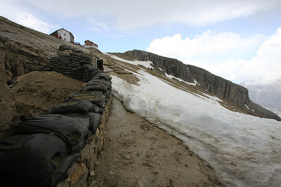 Looking back at the rifugio where the cable car drops you off.